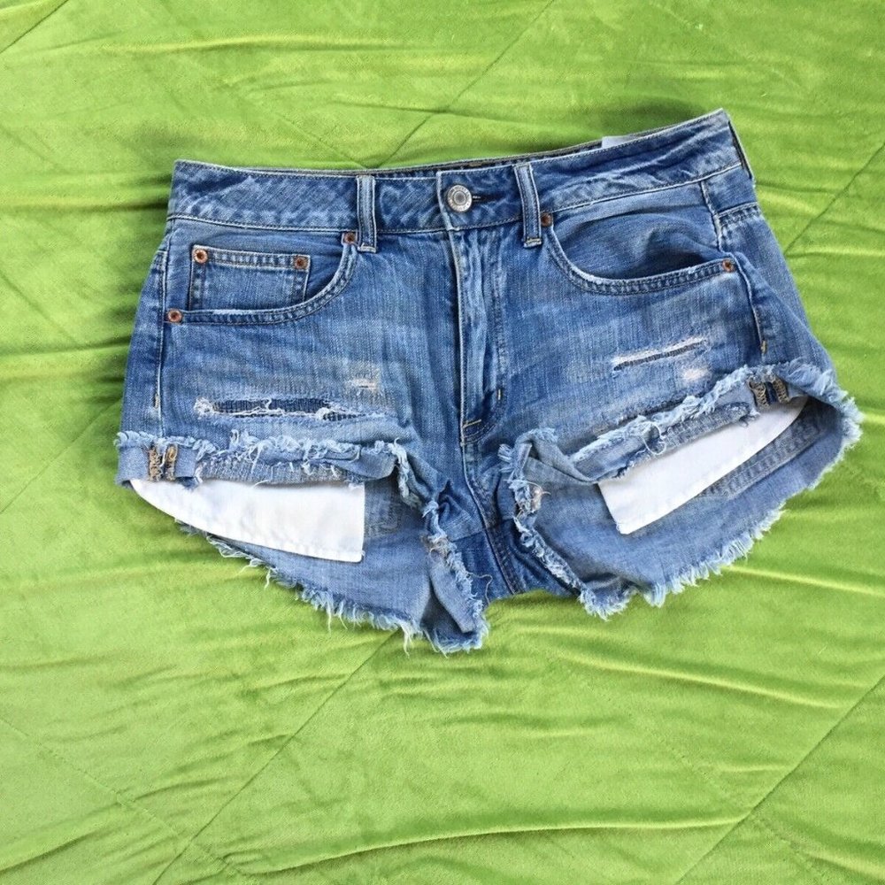 American Eagle Outfitters High-Rise Festival Denim Shorts, Size 8